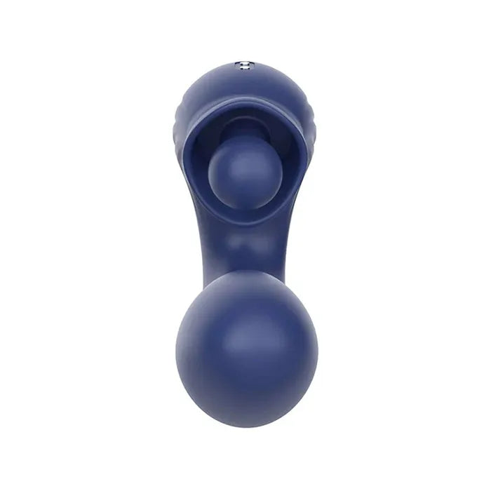 Adam & Eve THE BIG BALLER USB Rechargeable Thrusting Rabbit Vibrator 18.8cm Navy Blue Adam & Eve