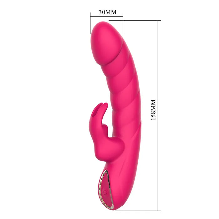 Party Up MONICA USB Rechargeable Rabbit Vibrator 15.8cm Pink Party Up