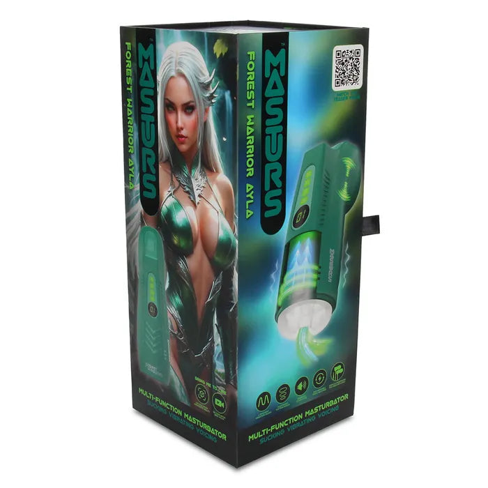 Shots Toys MASTURS Ayla USB Rechargeable Sucking Vibrating & Talking Auto Stroker With Augmented Reality Shots Toys