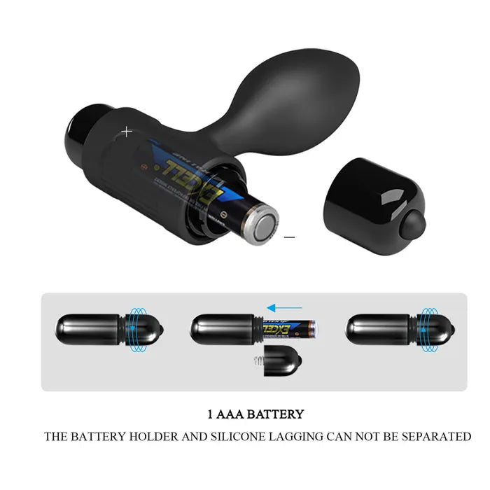 Party Up KEN Vibrating Butt Plug Black Vibrating Butt Plug 8.6cm Party Up