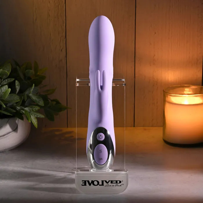 Evolved SPINDERELLA USB Rechargeable Rabbit Vibrator Purple Secondary image