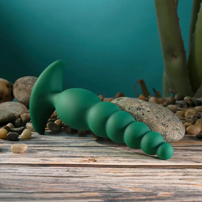 Gender X THE RATTLER USB Rechargeable Vibrating & Twirling Anal Plug Green 17 cm Secondary image