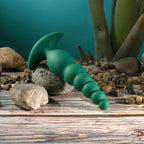 Gender X THE RATTLER USB Rechargeable Vibrating & Twirling Anal Plug Green 17 cm Gender X