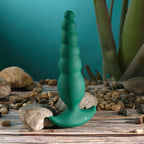 Gender X THE RATTLER USB Rechargeable Vibrating & Twirling Anal Plug Green 17 cm Gender X