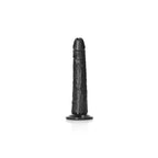 Shots Toys REALROCK Realistic Slim Dildo With Suction Cup 8 Inch Black Shots Toys