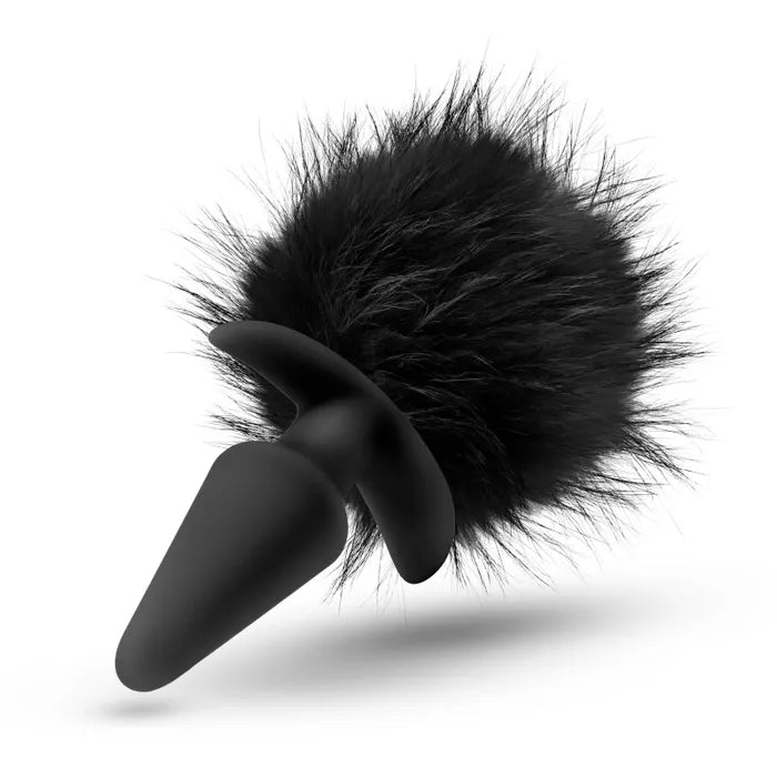 Blush Novelties Anal Adventures Platinum Rabbit Tail 10cm Butt Plug With Bunny Tail Blush Novelties