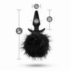 Blush Novelties Anal Adventures Platinum Rabbit Tail 10cm Butt Plug With Bunny Tail Blush Novelties