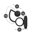 Blush Novelties Anal Adventures Platinum Anal Ball & Vibrating Cock Ring With Anal Ball Black Blush Novelties