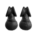 Pipedream King Cock Elite The Crown Jewels Vibrating Silicone Balls USB Rechargeable Vibrating Cock Ring Black Pipedream