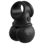 Pipedream King Cock Elite Swinging Silicone Balls Cock Ring Black Pipedream