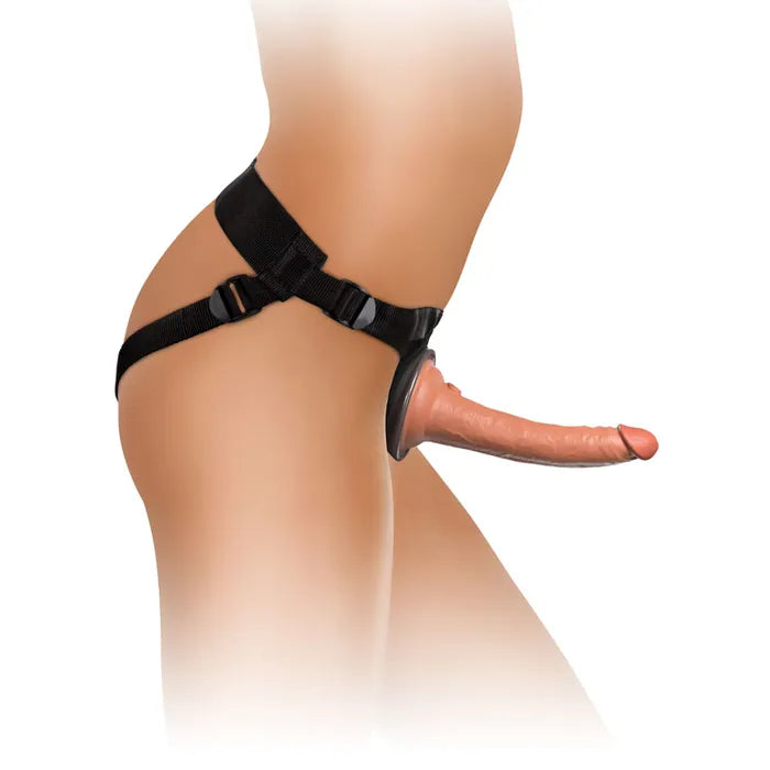 King Cock Elite Comfy Silicone Body Dock Kit - Body Dock Strap-On Harness with Tan 17.8 cm Dong Pipedream