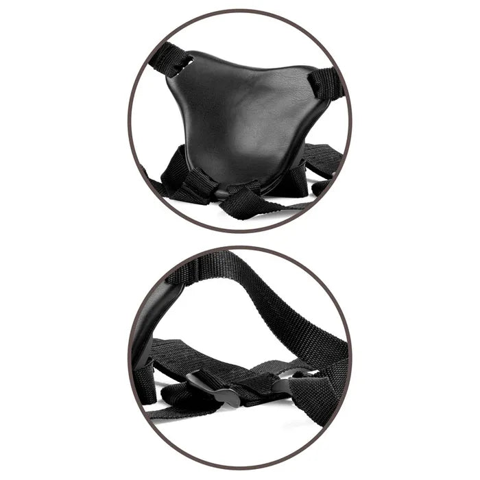 King Cock Elite Comfy Silicone Body Dock Kit - Body Dock Strap-On Harness with Tan 17.8 cm Dong Pipedream