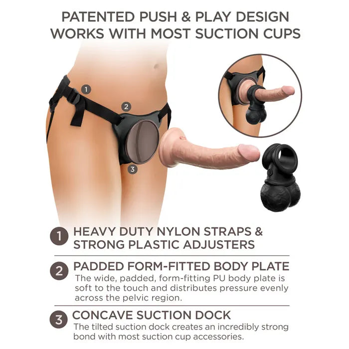 King Cock Elite Ultimate Vibrating Silicone Body Dock Kit - Body Dock Strap-On Harness with 17.8 cm Vibrating Dong & Vibrating Balls Secondary image