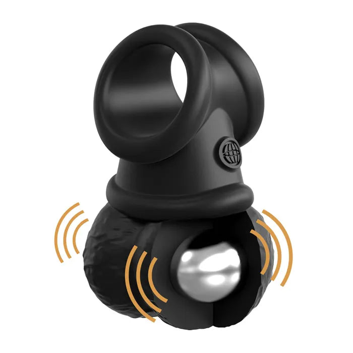 King Cock Elite Ultimate Vibrating Silicone Body Dock Kit - Body Dock Strap-On Harness with 17.8 cm Vibrating Dong & Vibrating Balls Pipedream