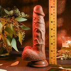 Evolved REALISTIC DARK Dong 8 Inch Brown Evolved