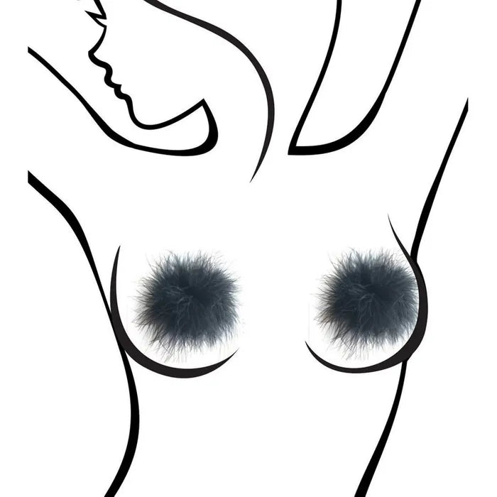 Little Genie Sexy AF Nipple Couture Marabou Reuseable Nipple Pasties Little Genie