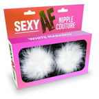 Little Genie Sexy AF Nipple Couture Marabou Reuseable Nipple Pasties Little Genie