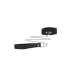 OUCH! BW Velcro Collar With Leash And Hand Cuffs Restraints Black Shots Toys