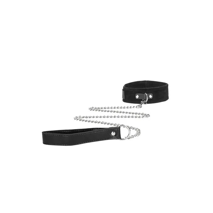 OUCH! BW Velcro Collar With Leash And Hand Cuffs Restraints Black Shots Toys