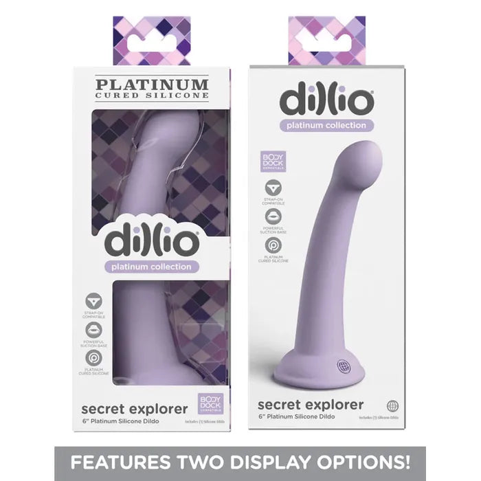 Pipedream Dillio Platinum Secret Explorer Dong 6 Inch Pipedream