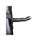 OUCH! Curved Hollow Strap-on - 8in/20cm - Gunmetal Grey 20 cm Hollow Strap-On Shots Toys