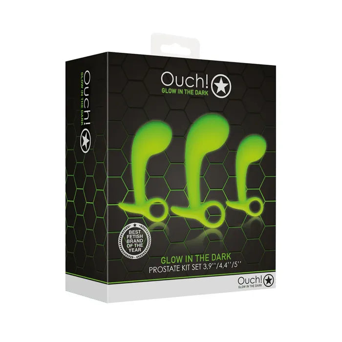 Shots Toys OUCH! Glow In The Dark Prostate Kit Set Of 3 Shots Toys Main image