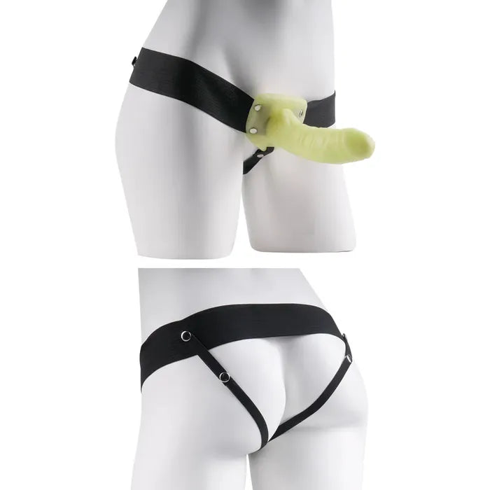 Pipedream Fetish Fantasy Series For Him Or Her Glow in the Dark Hollow Strap On 6 Inch Pipedream
