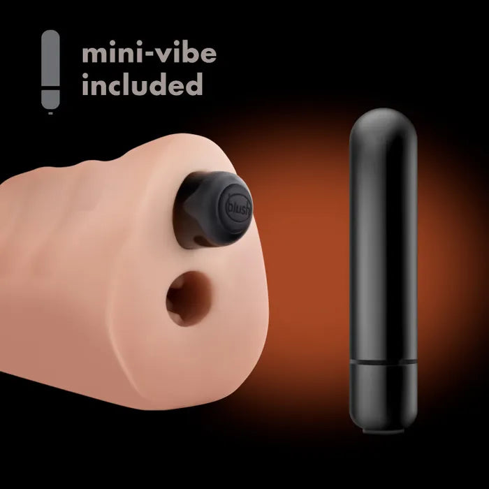 Blush Novelties M Elite Soft & Wet Annabella Vibrating Vagina Stroker Flesh Blush Novelties