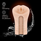 Blush Novelties M Elite Soft & Wet Annabella Vibrating Vagina Stroker Flesh Blush Novelties