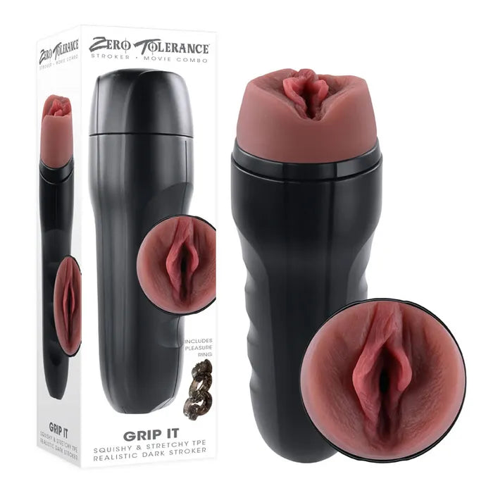 Zero Tolerance GRIP IT DARK Vagina Stroker Brown Zero Tolerance