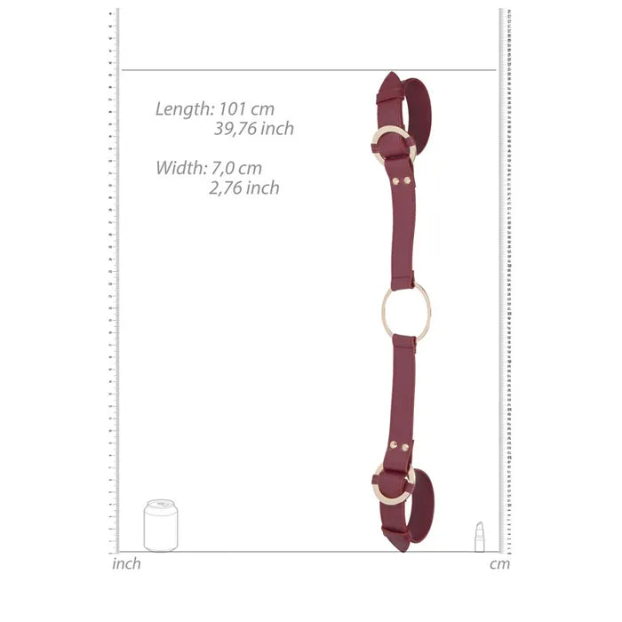 OUCH! Halo Handcuff With Connector Restraint Burgundy Shots Toys