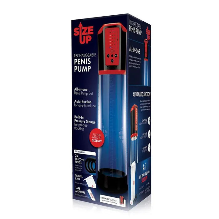 Xgen Products Size Up USB Rechargeable Penis Pump Clear Xgen Products