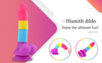 HiSmith Rainbow Silicone Fantasy Dildo 8.2 Inch HiSmith