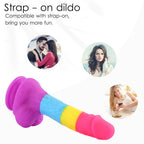 HiSmith Rainbow Silicone Fantasy Dildo 8.2 Inch HiSmith