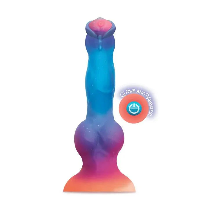Icon Brands Alien Nation Glo Spot Glow In Dark USB Rechargeable Vibrating Fantasy Dong 21.6cm - LOVVA Main image