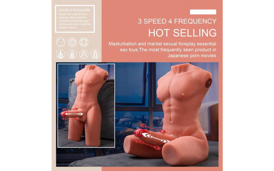 XISE Jason USB Auto Thrusting Cock & Ass Male Torso 17cm