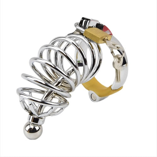 Impound Corkscrew Male Chastity Device With Penis Plug Main image