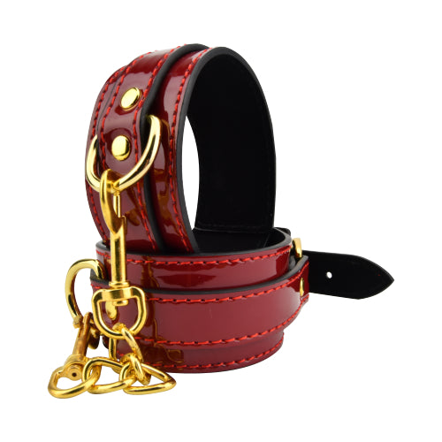Bound to Please Ankle Cuffs Red