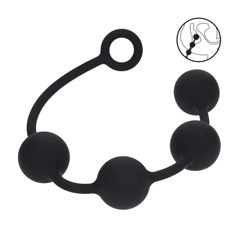 Shots Toys LEVELZ Round Anal Balls Beads Black Shots Toys