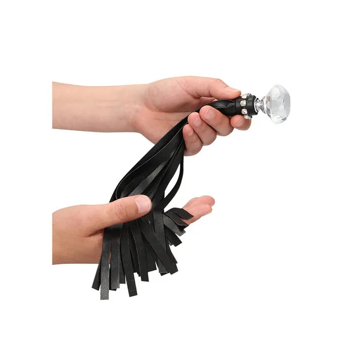 OUCH! Diamond Studded Whip Whip Black Shots Toys