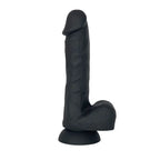 C1 Releasing VERS Liquid Silicone Suction Dildo Dong With Internal Steel Balls 20cm Black C1 Releasing