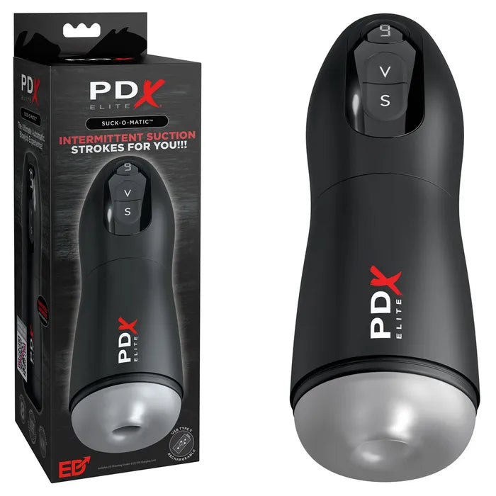 Pipedream PDX Elite Suck O Matic USB Rechargeable Sucking & Vibrating Masturbator Pipedream Main image
